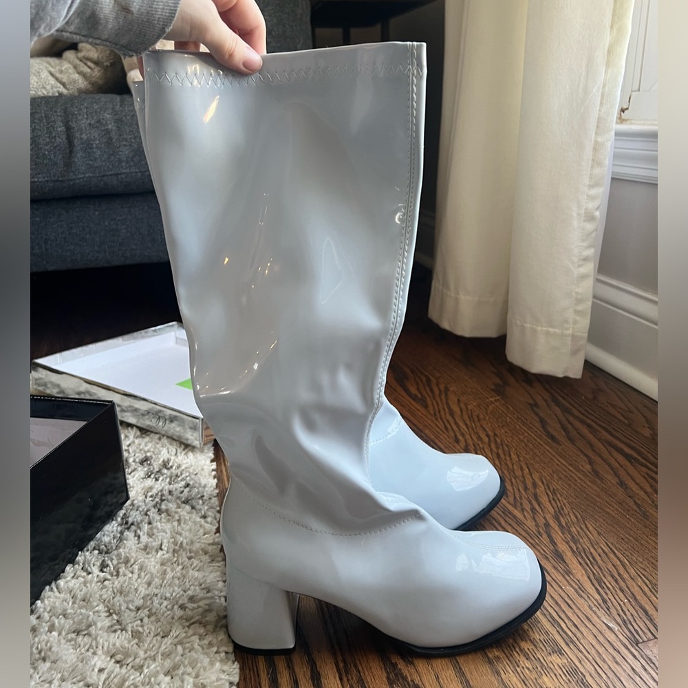 Women White Knee-High Boot